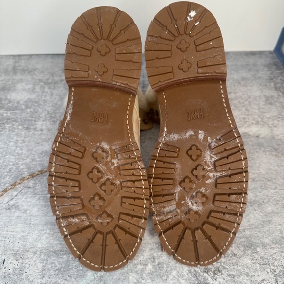 Frye Leather Samantha Hiker Boot Ivory - Picture 4 of 6